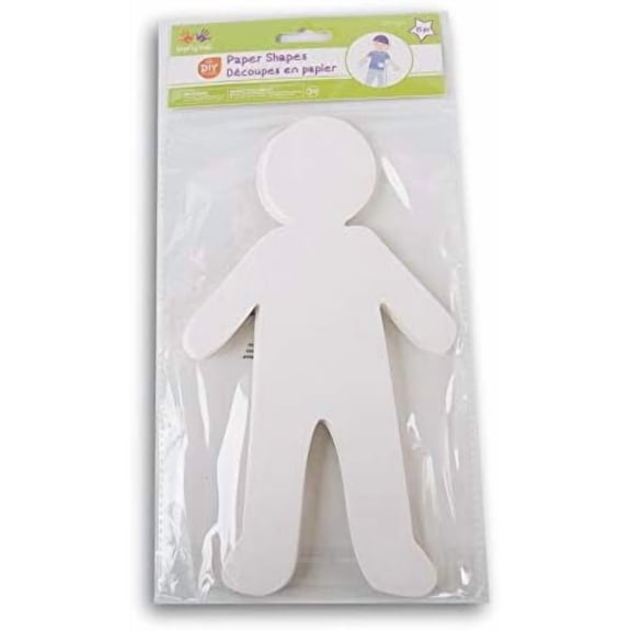 Paper People (Boy) Cutouts - White Shapes for Crafts - 15 Count$$Art & Craft
