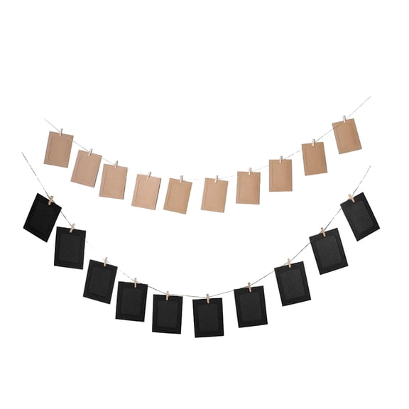 Paper Photo Frame with Clips Picture String and Kraft Craft Frames DIY Rope