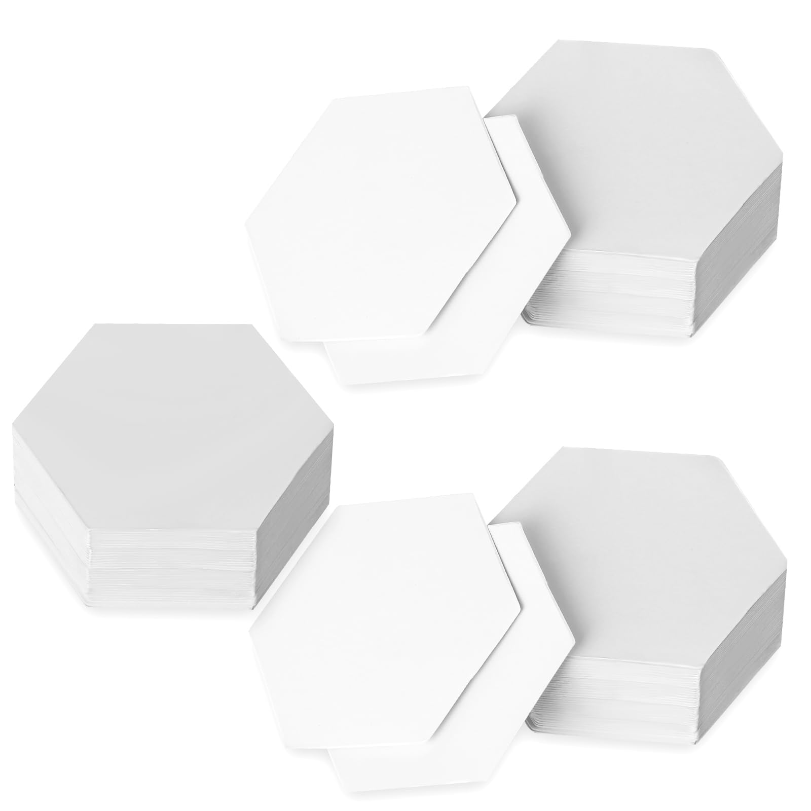AHANDMAKER 300pcs Paper Piecing Templates For Quilting - White Rhombus Shapes With Holes (1.73 Inch)