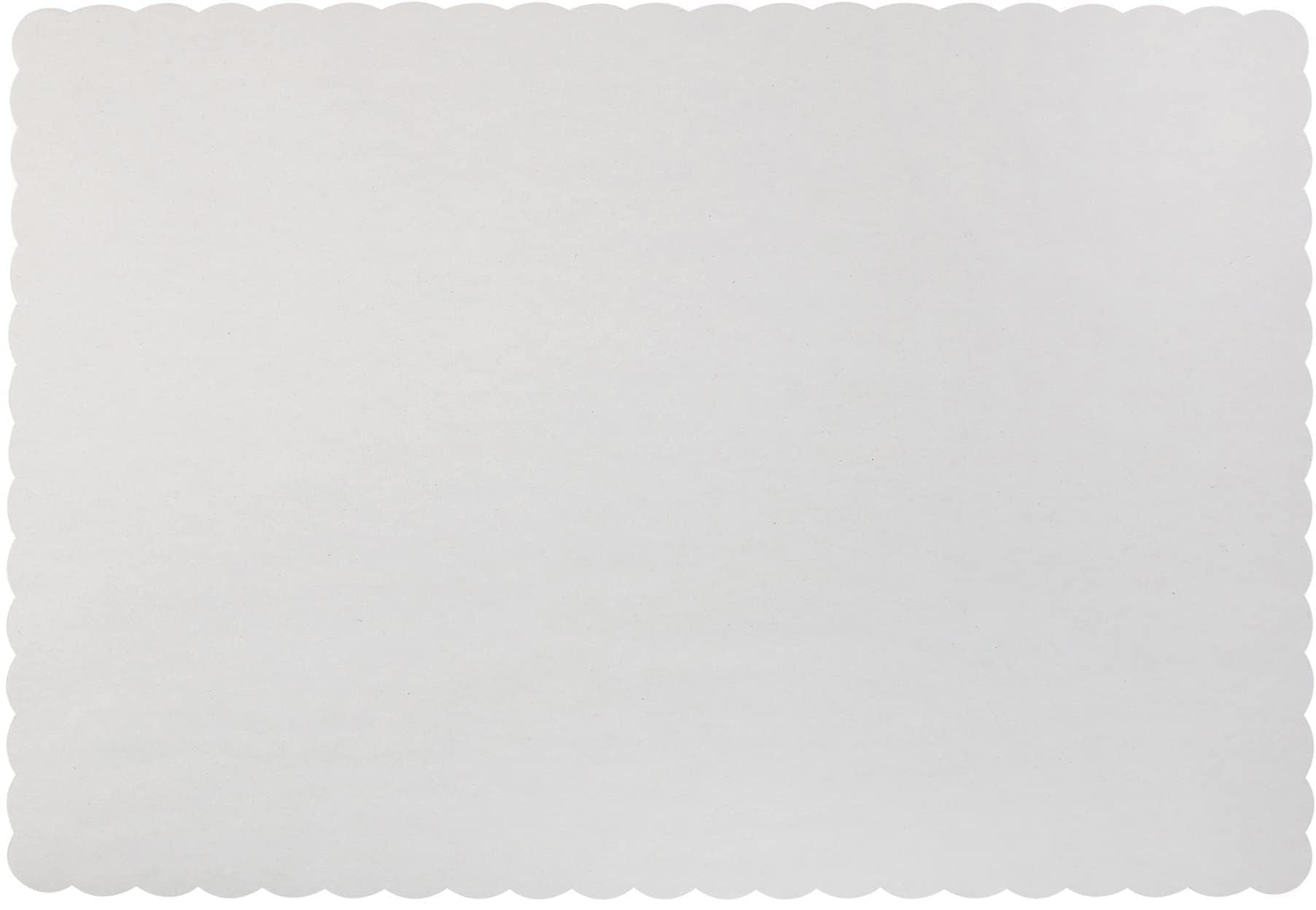 Paper Placemats Disposable Scalloped Edge (White, 50)