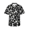 thumbnail image 1 of Paper Plane Hawaiian Shirts For Men, Summer Short-Sleeve Relaxed-Fit Button-Down Shirts Large, 1 of 9
