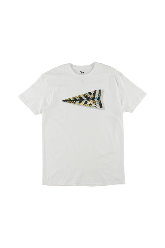 Graffiti Plane Mens Knits & Tees Size L, Color: White/Multicolored