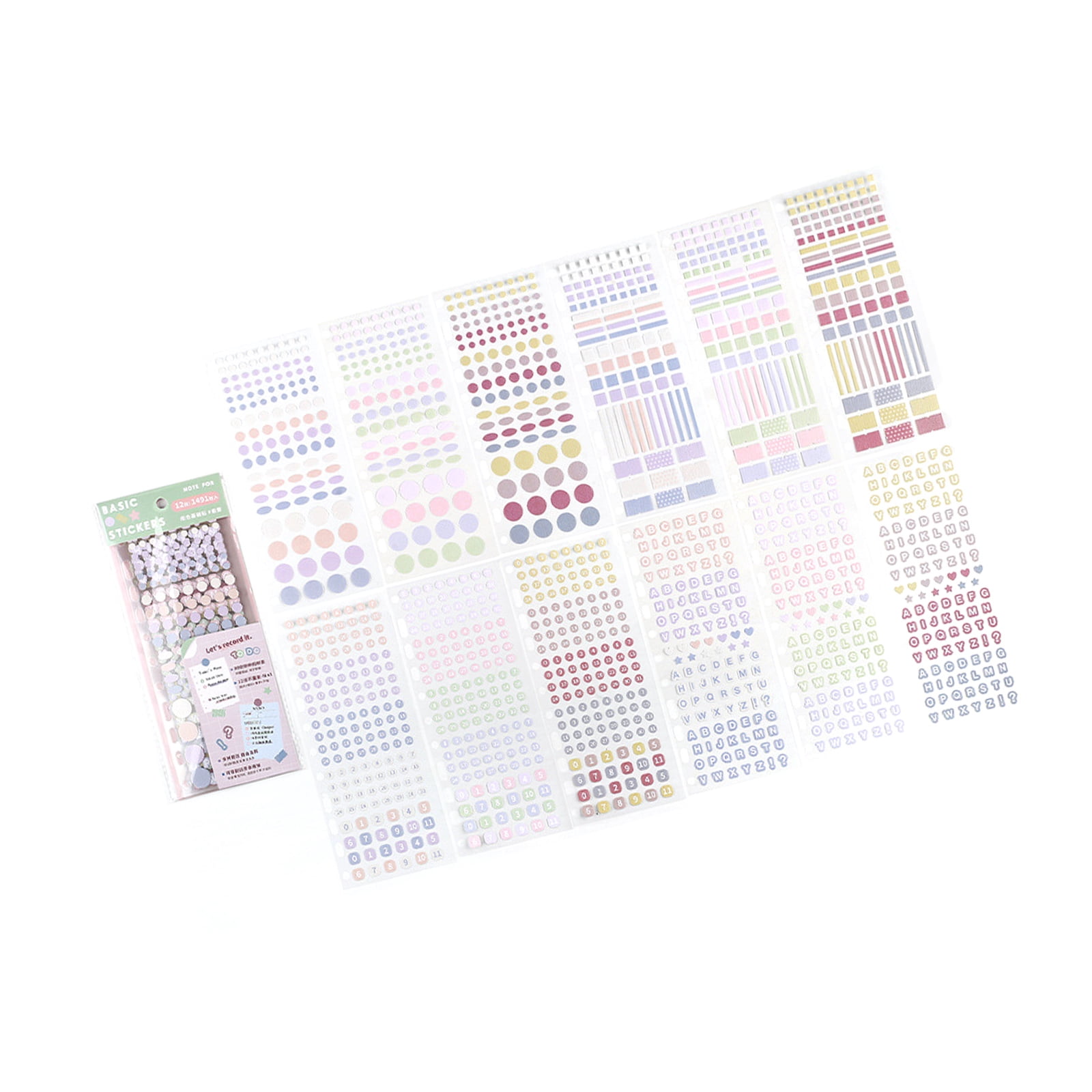 Emphasize Color Paper Planning Stickers with Individually Die-Cut Markers for Color ...