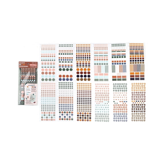 Emphasize Color Paper Planning Stickers with Individually Die-Cut Markers for Color ...