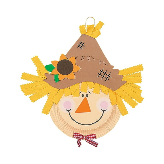 Paper Plate Scarecrow Craft Kit - Craft Kits - 12 Pieces