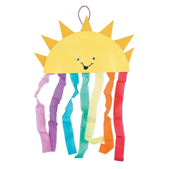 Paper Plate Sun & Rainbow Craft Kit - Makes 12