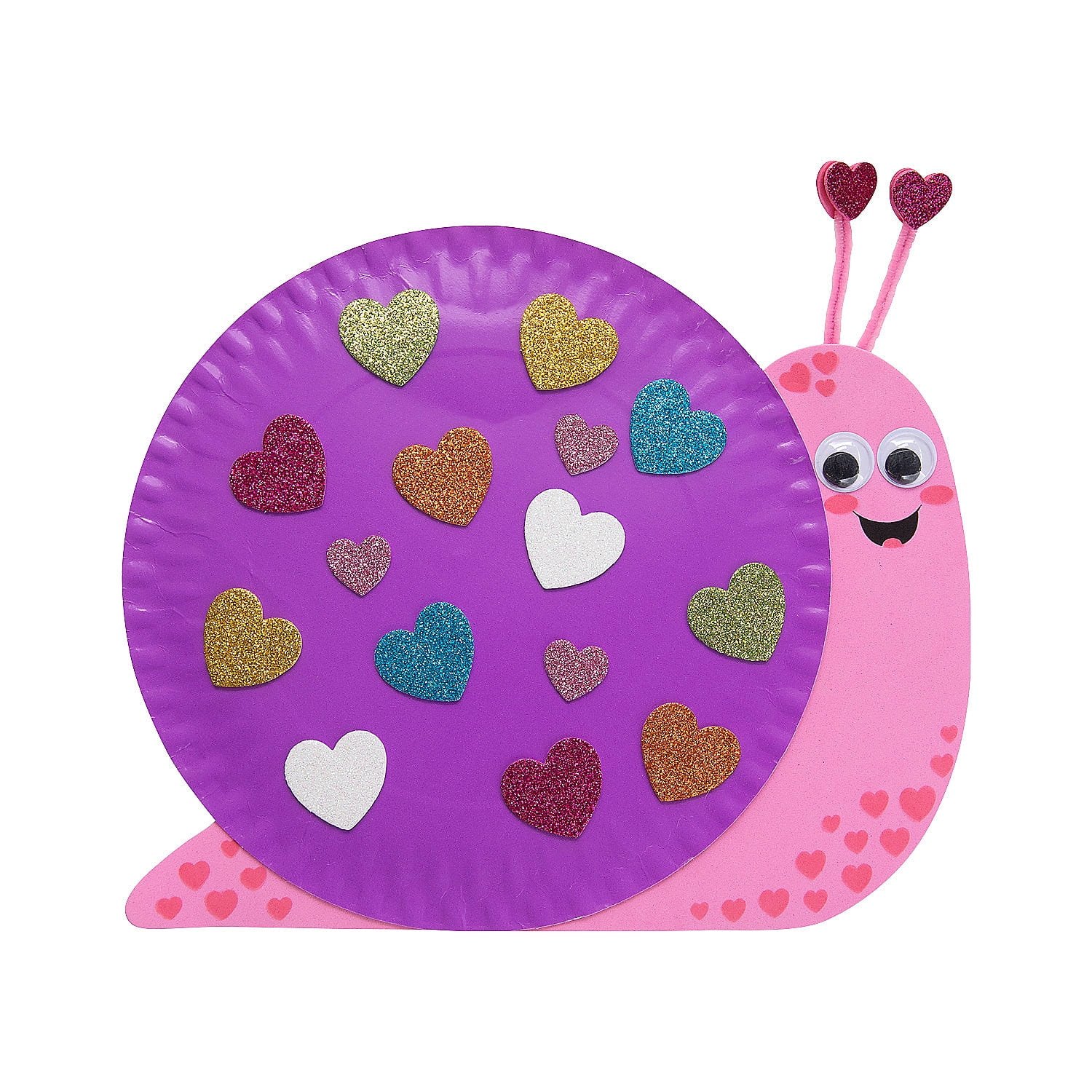Glued to My Crafts - Craft Foam Heart Valentine Snails – Kid Craft