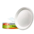 thumbnail image 1 of MOBI Ecoware Paper Plates, 100% Compostable-[10 Inch by 0.5" deep]-Heavy Duty Disposable Plate - (BPI Certified) -Eco-Friendly, Biodegradable Bagasse 10" Dinner Plates (25 Pack), 1 of 7