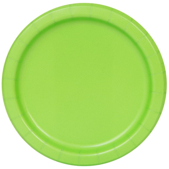 Paper Plates, 7 in, Lime Green, 20ct