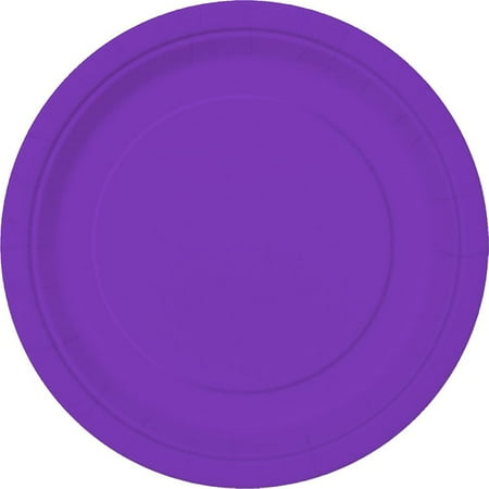 Paper Plates, 9 in, Neon Purple, 16ct
