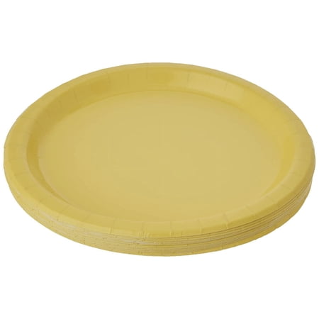Paper Plates, 9 in, Neon Yellow, 16ct