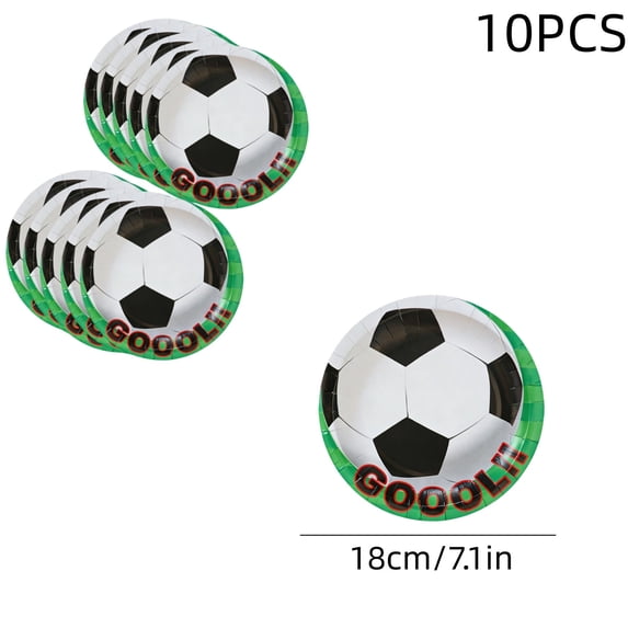 Paper Plates Paper Plates Soccer Themed Disposable Plates 7 Inch Party Dessert Plates Football Birthday Party Supplies Tableware Set Soccer Plates