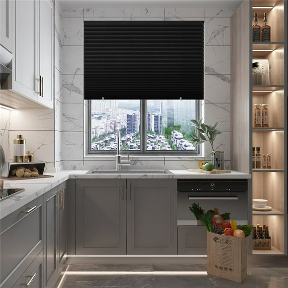 Paper Pleated Shade Window Blinds Blackout Light Control 36'' x 72''-6 Sticks