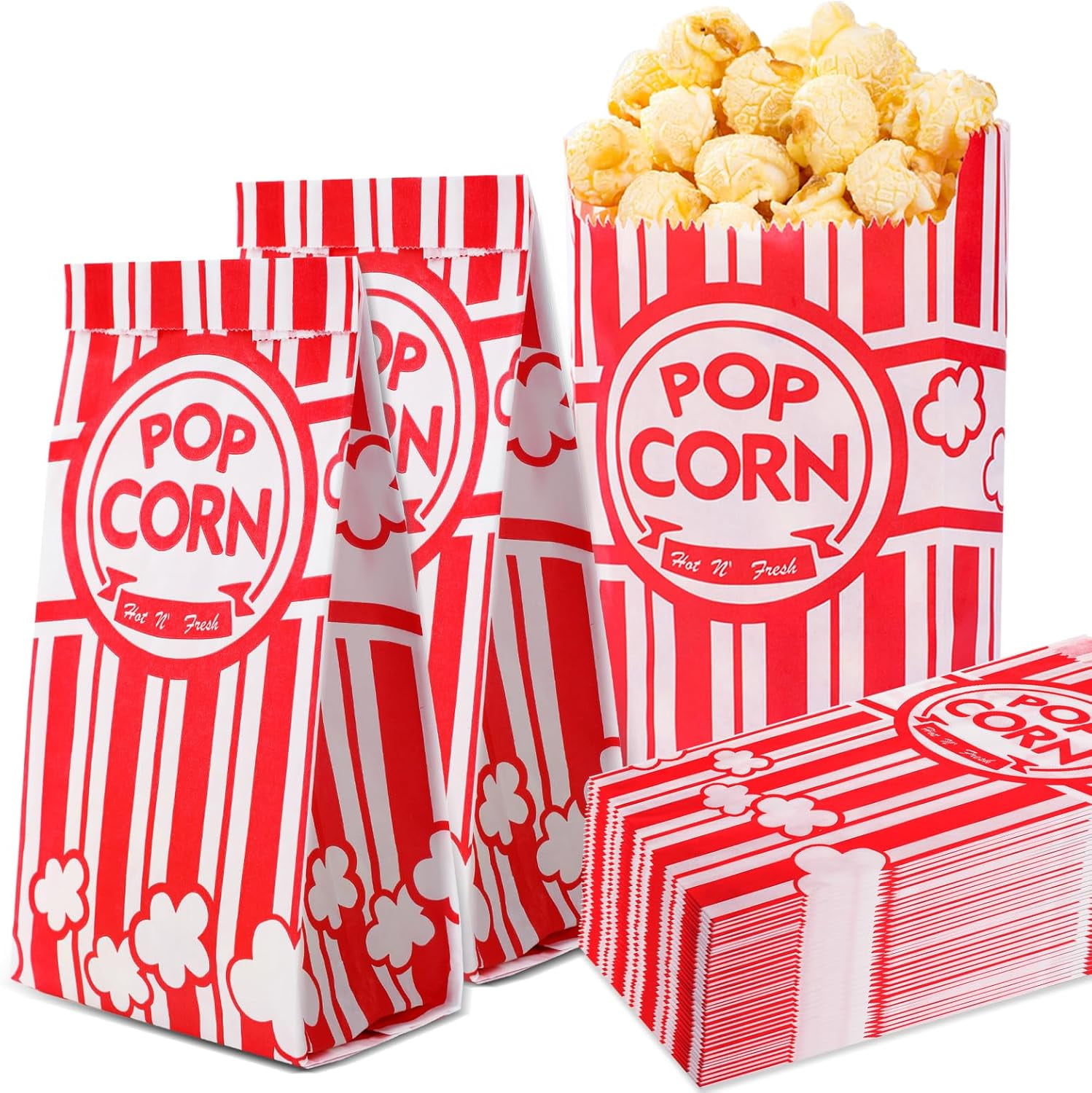 200 Pack Popcorn Boxes For Party 1.25 Oz Pop Corners Bags