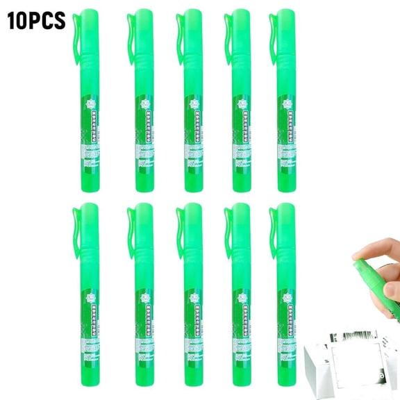 Paper Privacy Eraser 10ml - White-Out Correction Fluid Pen, Thermal Paper Privacy Protection Spray for Documents, Labels, Packages, Shipping Address, Green Case