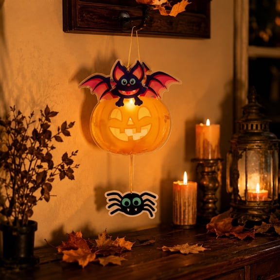Paper Pumpkin Pail Handheld LED Light Up Bucket, Portable Decor with Handle, DIY Craft Kit for Halloween Party Decorations, Perfect for Creating Festive Pumpkin Decor