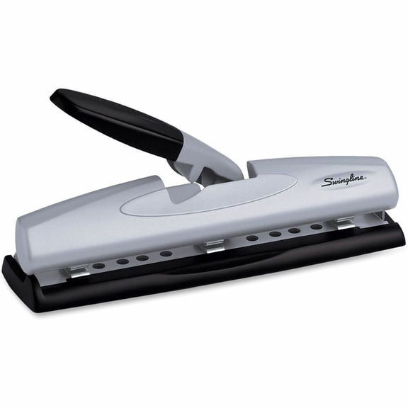 Swingline LightTouch Desktop Punch, 50% Easier, 2-3 Holes, 12 Sheets