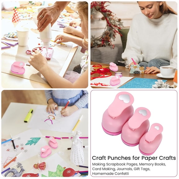 Paper Punch Set, for Craft,3 Piece