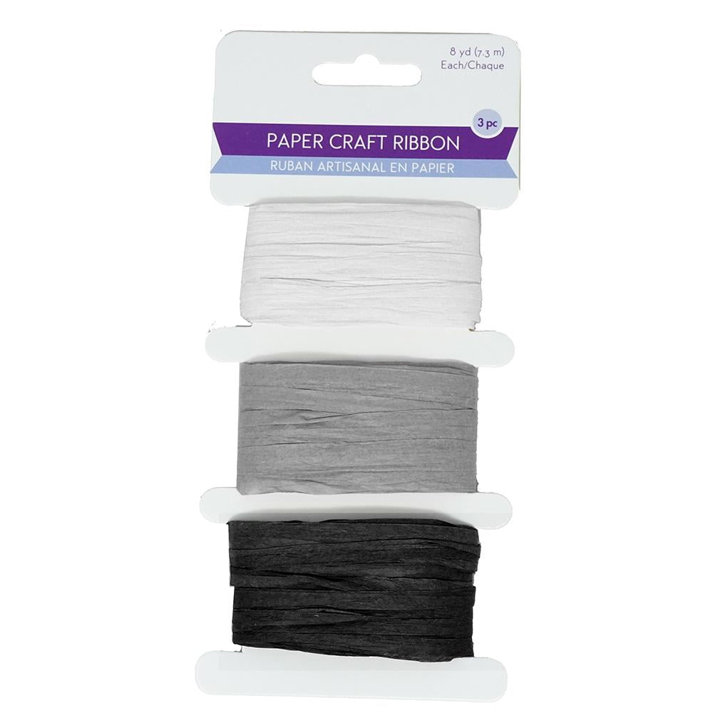Paper Ribons Paper Raffia Ribbon Craft Medley, 1/4-Inch, 8-Yard, 3-Piece - Walmart.com