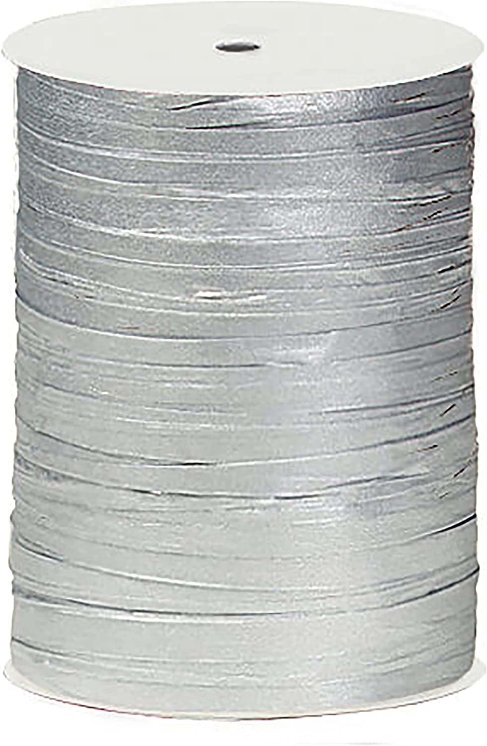 Paper Raffia Ribbon Roll 100 Yards for Kraft Packaging and Decoration (Silver)