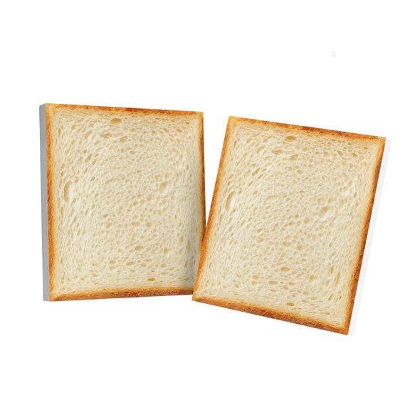 Paper Reminder Pads With Bread Shaped Printed Design, 2 Pack of 50 Sheet Memo Notes, Compact 2.95 x 2.95 Inch Format for