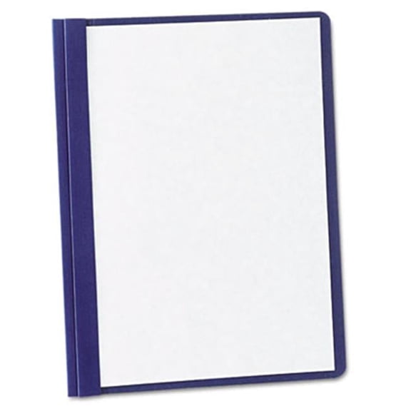 Paper Report Cover - Clear/Navy - Letter Size - Set of 5 - Tang Clip Design