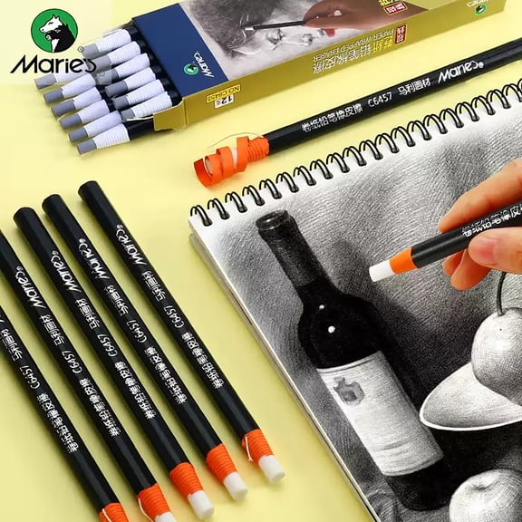 Paper Roll Eraser 5mm + 7mm, Pencil Eraser Pen with Pull String, Precision Highlight Eraser for Drafting Drawing Sketching Art Supplies