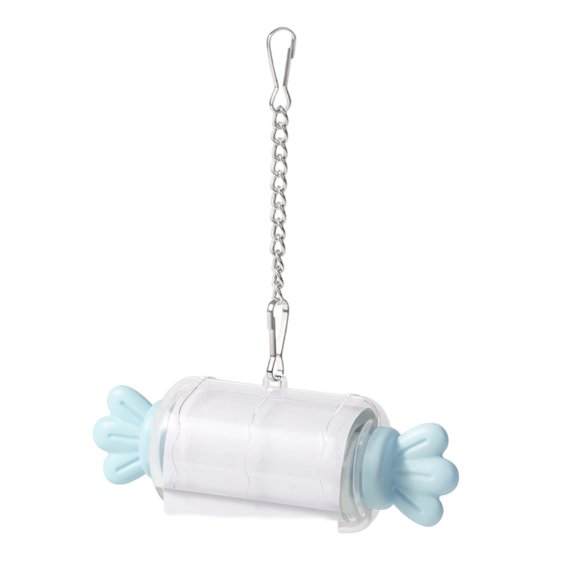 Paper Roller Bird Toy,Easy Hanging with Metal Hooks,Candy-Shaped Interactive Chewing Fun Toy,for Parakeet Cockatiel Small Parrots
