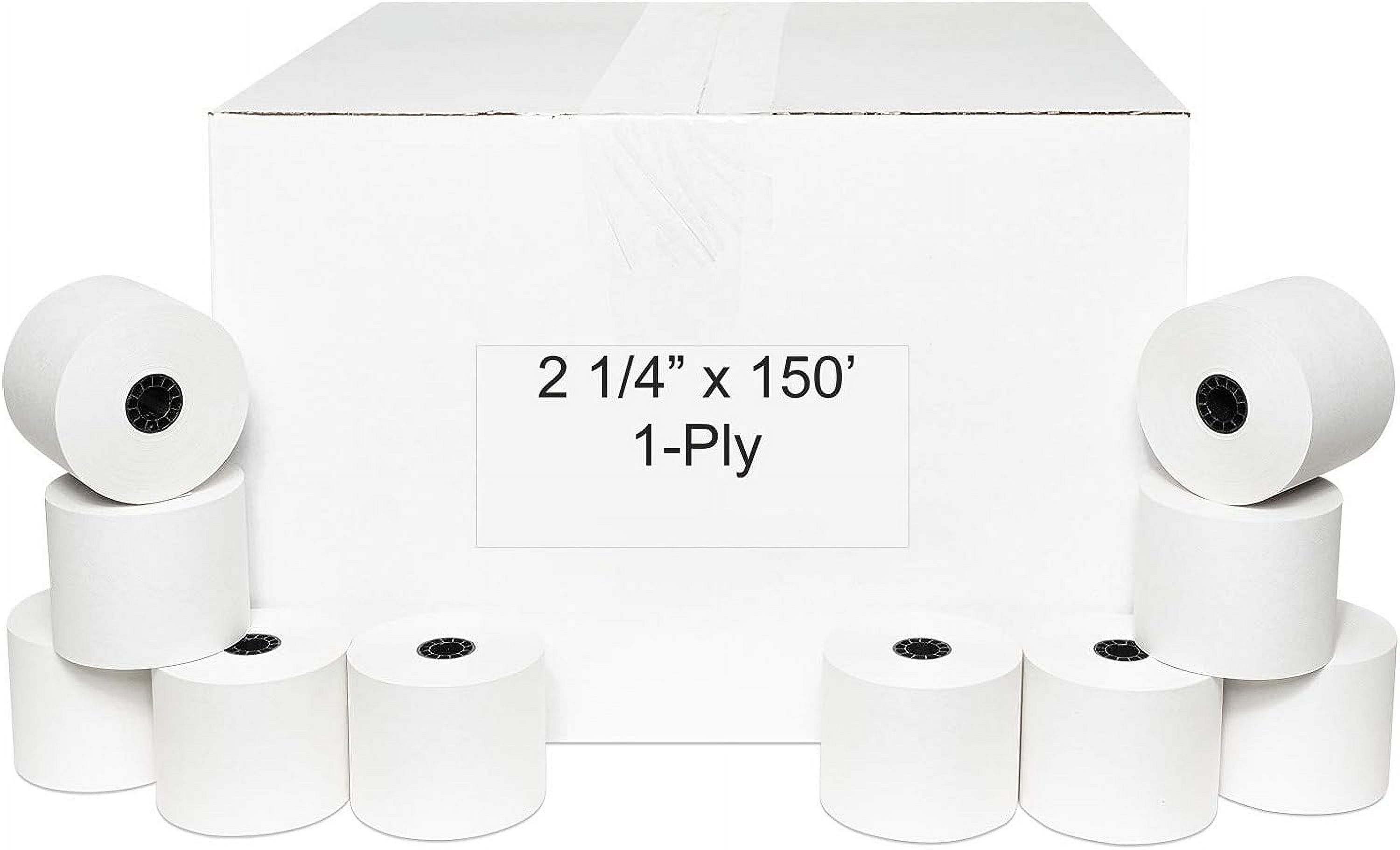 Paper Rolls One Ply Adding Machine Calculator 2 1 4 X 150 Ft White 50 Paper Rolls One Ply Adding Machine Calculator 2 1 4 X 150 Ft White 50