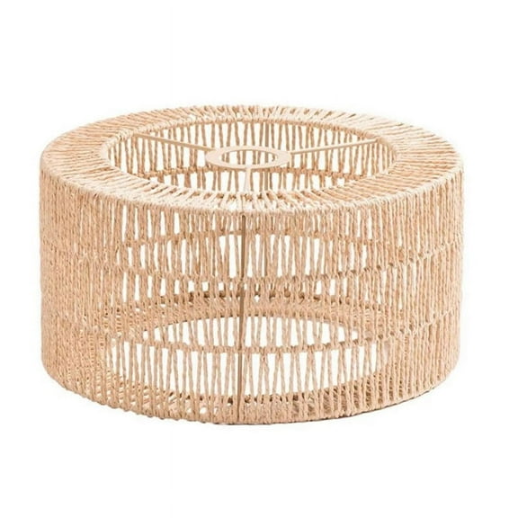 Paper Rope Lampshade Ceiling Light Shade Boho Chandelier Bulb Guard for Restaurant Cafe Living Room 22x11cm