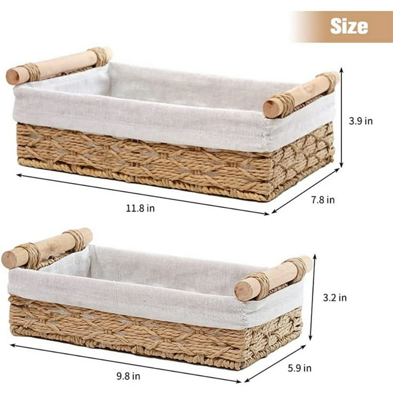 Paper Rope Storage Bins for Countertop Toilet Paper Storage Basket