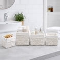 thumbnail image 1 of Evideco French Home Goods Handles Wicker Storage Baskets with 4 Pieces, White (4 Pack), 1 of 6