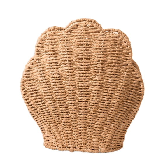 Paper Rope Woven Shell Shaped Basket Decorative Toy Storage Bin Desktop Sundries Organiser Home Organization Tool