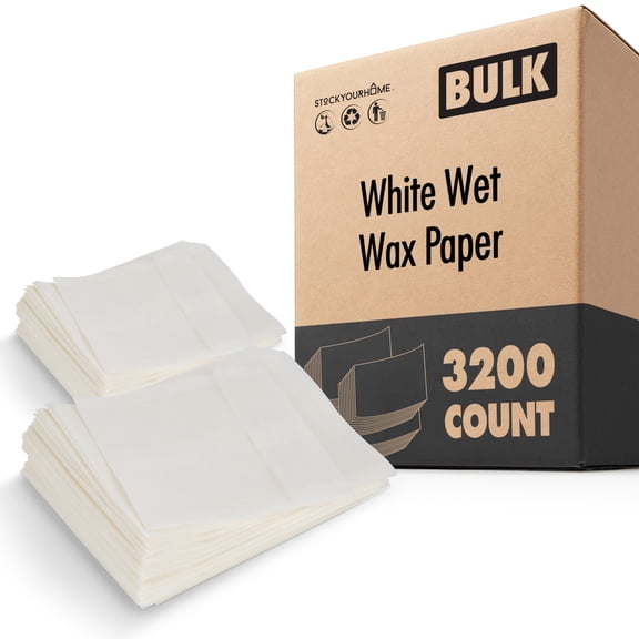 Paper Sandwich Bags Bulk Wax Paper (3200 Pack) 7" x 6" x 1" Grease Resistant White Glassine Bags for Bakery Cookies, Candy, Snacks, French Fries