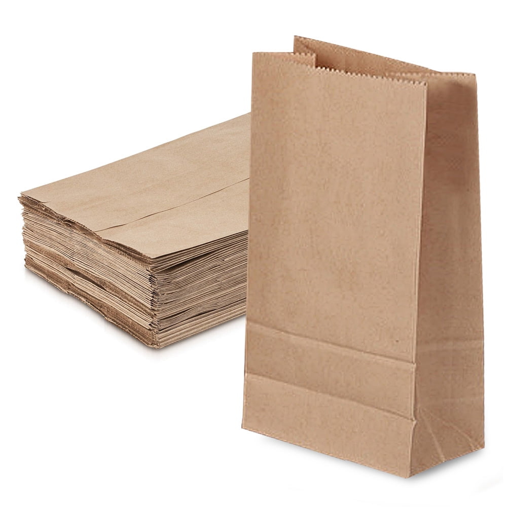 Paper Sandwich Bags Kraft Brown 50 Pack Biodegradable and Compostable