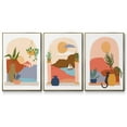 thumbnail image 1 of Paper Scene I - Framed Premium Gallery Wrapped Canvas L Frame 3 Piece Set - Ready to Hang, 1 of 9