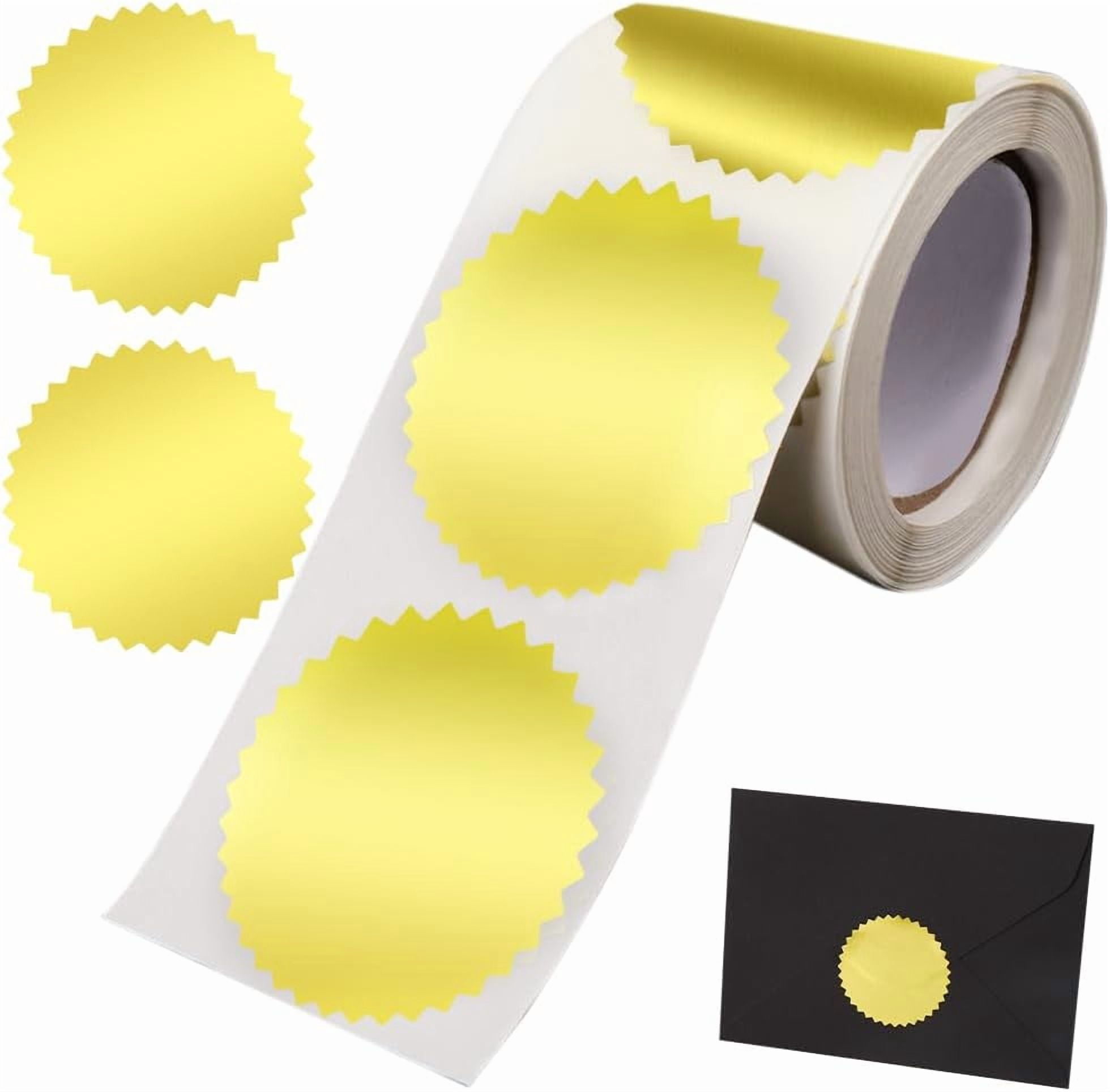 Paper Self-Adhesive Serrated Edge Awards Blank Stickers for Embosser ...