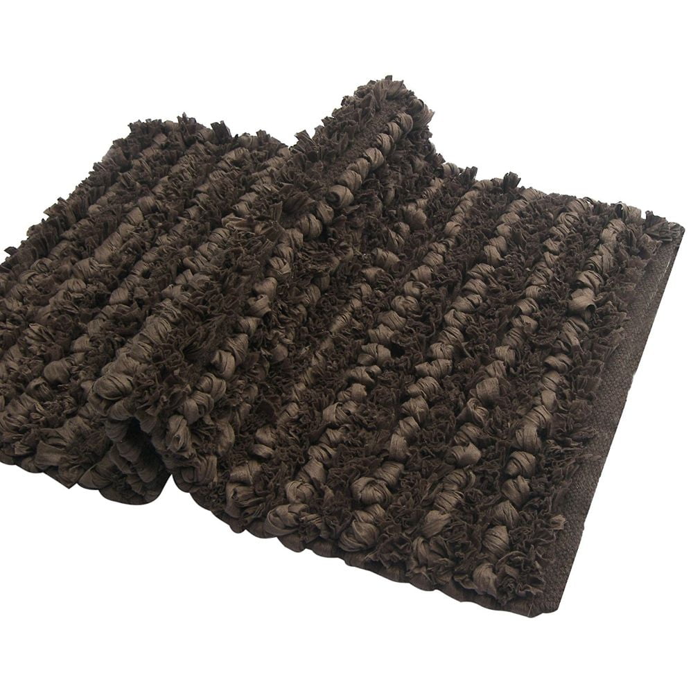 Paper Shag Rug in Polyester Cotton - Brown - Walmart.com