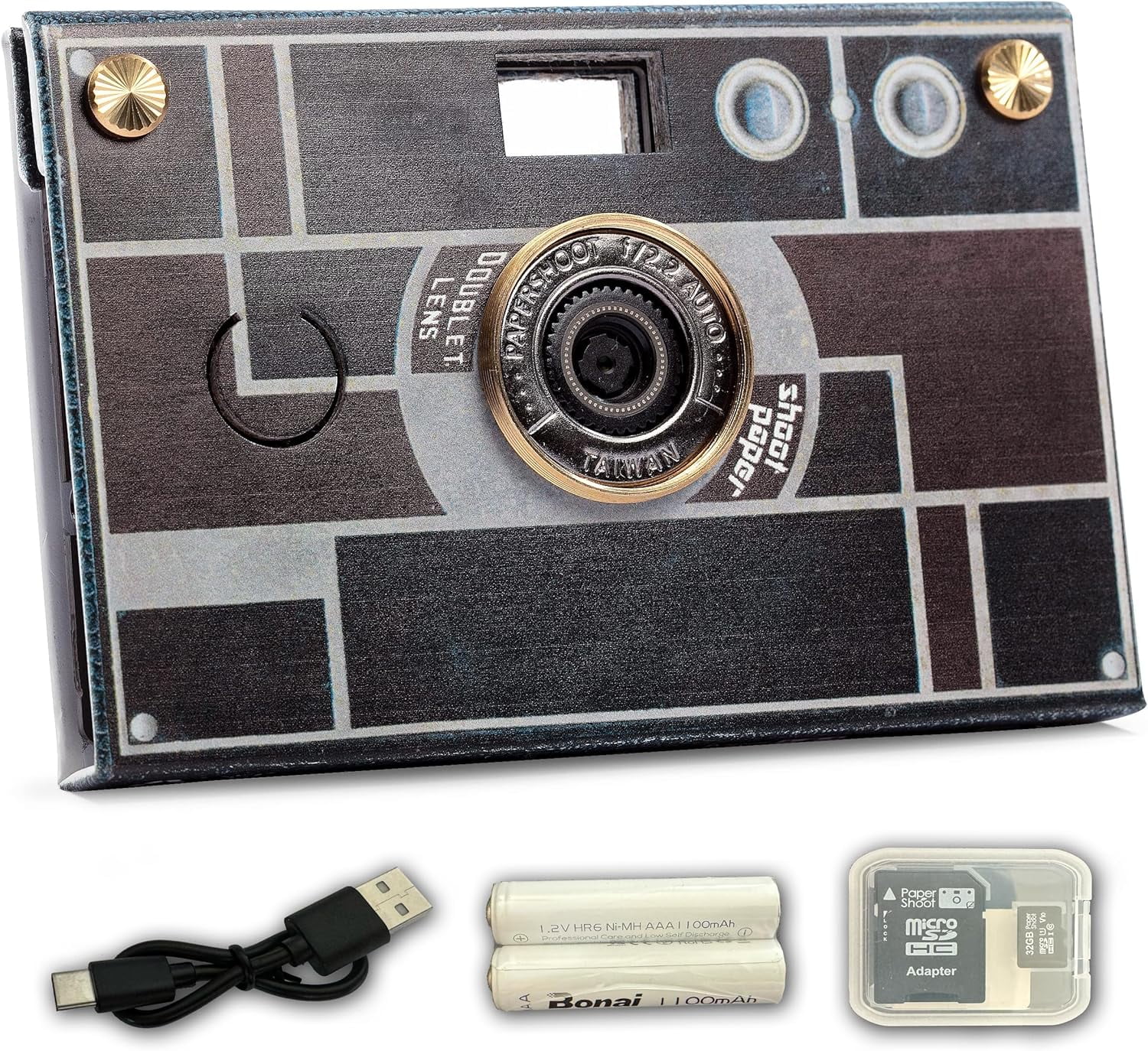 Paper Shoot Camera - 18MP Compact Digital Camera (vintage 1930) with 4  Filters, 10 Sec Video & Timelapse - Includes: 32GB Memory Card &  Accessories.