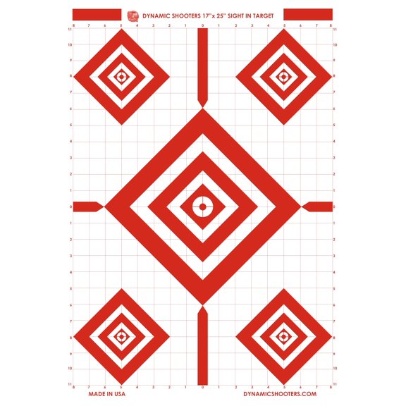 Paper Shooting Range Targets 17x25 Inch 50 Sheets for Firearms and Guns