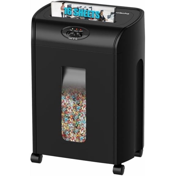 Paper Shredder, 16-Sheet Cross Cut with 4.76-Gallon Pull Out Basket, P-4 Security Level, 3-Mode Design Shred Paper and CD/Credit Card, Durable&Fast with Jam Proof System Shredder for Office