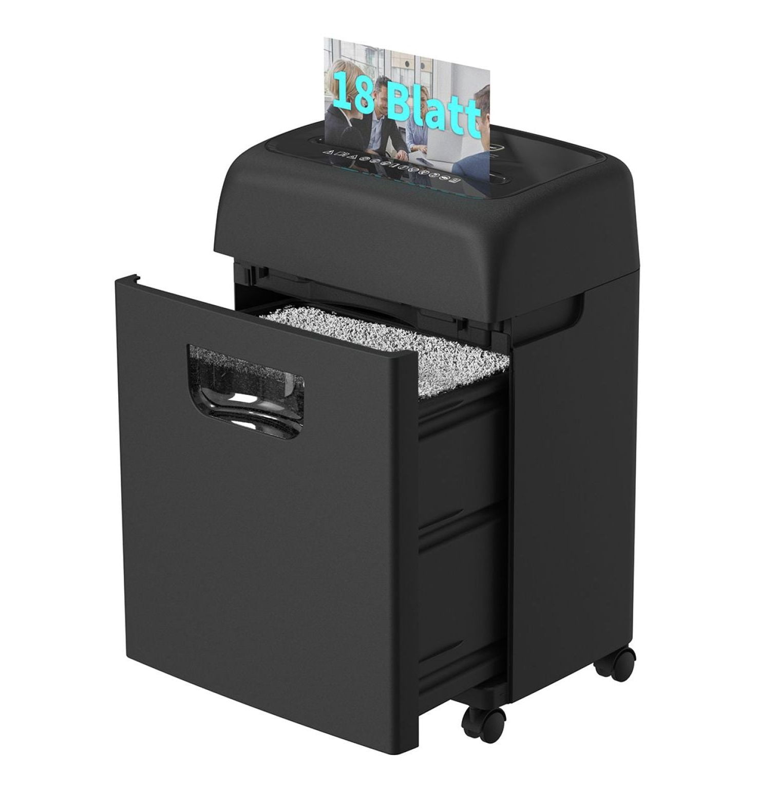 Paper Shredder, 18-Sheet Cross Cut, P-4 Security, Home Office Use, Shreds Paper, Credit Cards, CDs, 5.28 Gallon Bin, Ultra-Quiet