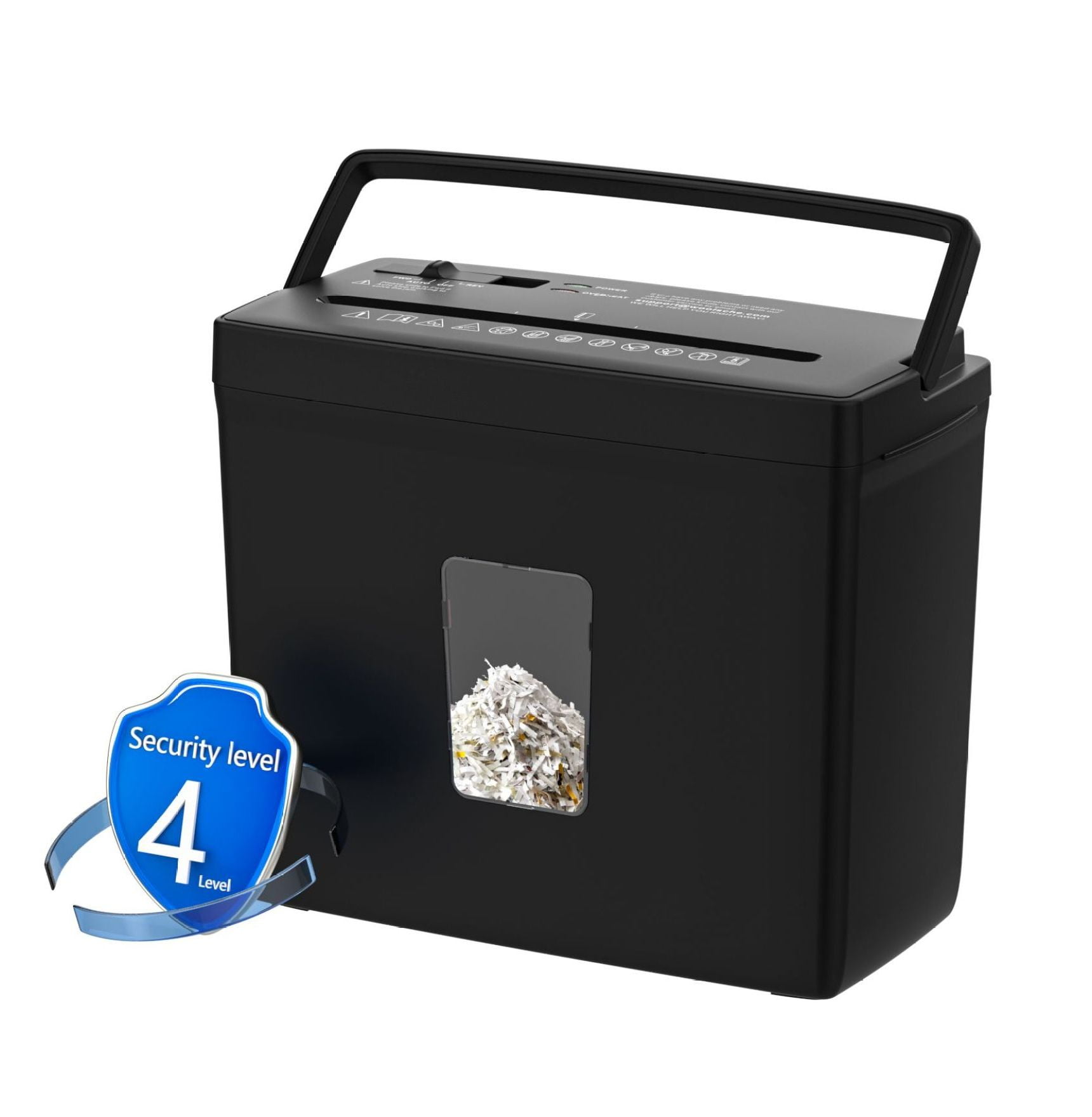 Paper Shredder, 5-Sheet Crosscut Shredder - P-4 Security, 2.38 Gallon, 4-Mode Home Office Paper Shredder - Durable, Jam Proof