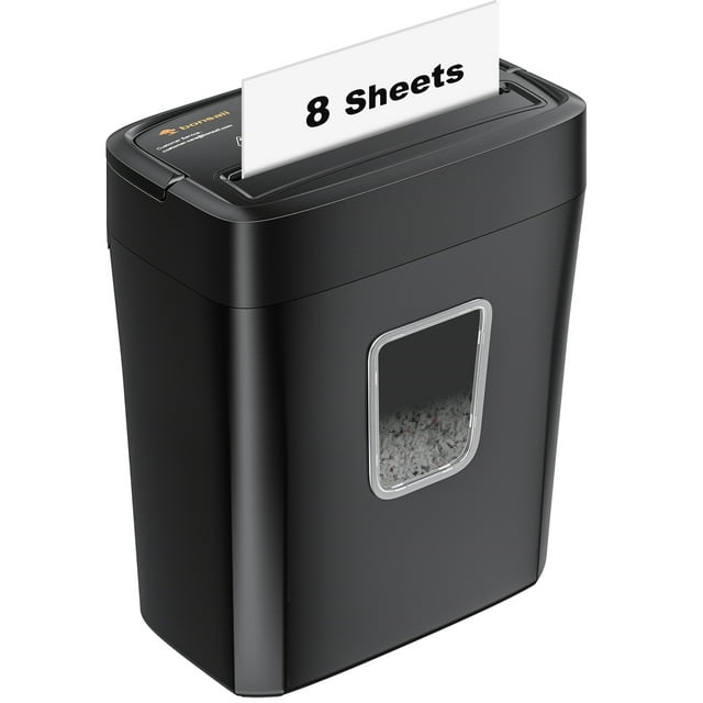 Paper Shredder 8Sheet Cross Cut Shredder with 4.1 Gallon Wastebasket