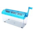 thumbnail image 1 of Paper Shredder Plastic Manual Operation Transparent A4 Cutting Machine Tool for Office Blue, 1 of 8