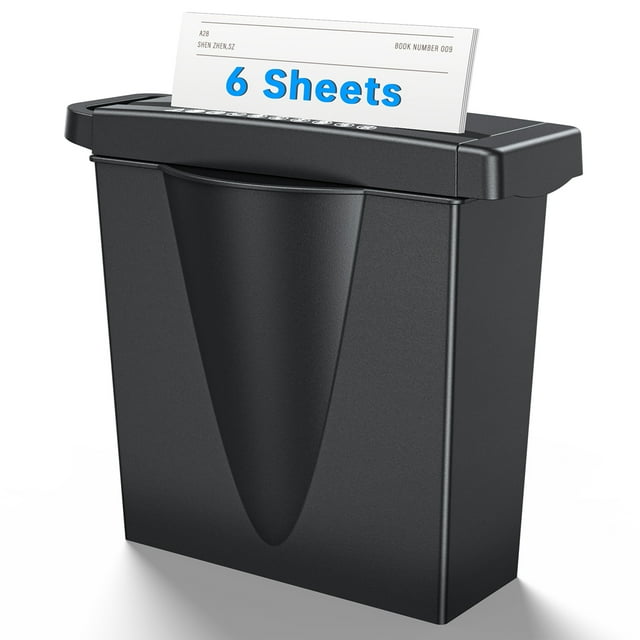 Paper Shredder for School Supplies, 6Sheet StripCut Paper and Credit