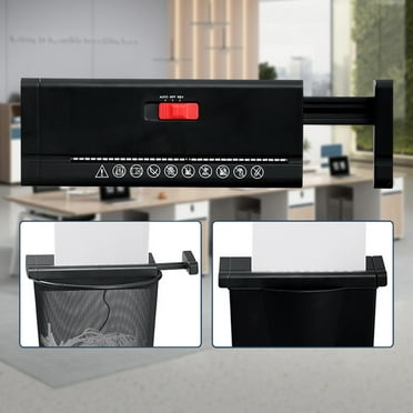 Paper Shredders for Home Office Use, Up to 6-Sheet Cut Paper(A4), 2 Minutes Continuous Run Time Portable Shredder with Adjustable Handle, 85% Confidential