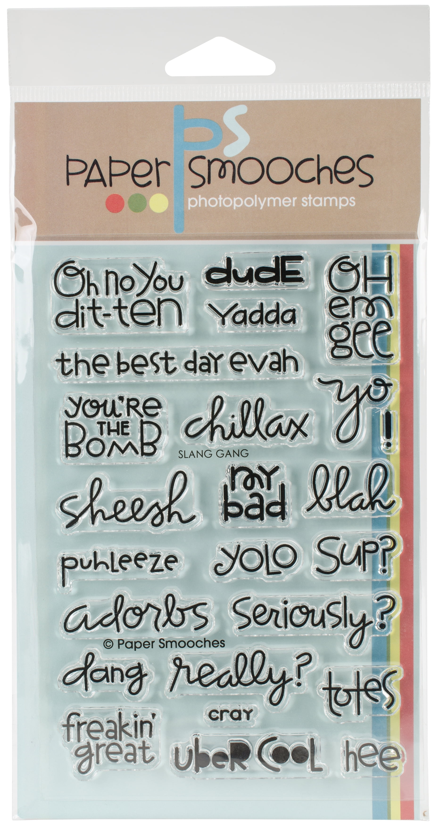 "Paper Smooches Clear Stamps 4""X6"" Slang Gang"