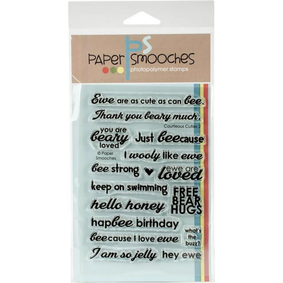 Paper Smooches Clear Stamps 4"x6" -courteous Cuties 2