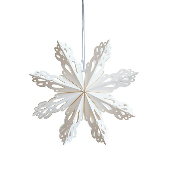 Paper Snowflake Ornament Waterproof Wrinkles Resistant for Christmas Tree Ceiling Window Decoration